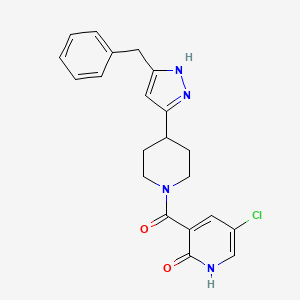 3-{[4-(3-benzyl-1H-pyrazol-5-yl)piperidin-1-yl]carbonyl}-5-chloropyridin-2(1H)-one