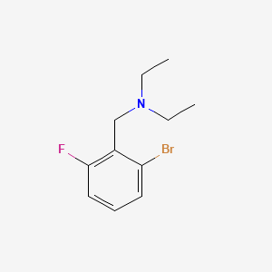 molecular formula C11H15BrFN B594342 N,N-二乙基-2-溴-6-氟苄胺 CAS No. 1355246-95-5