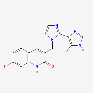 7-fluoro-3-[(5'-methyl-1H,3'H-2,4'-biimidazol-1-yl)methyl]quinolin-2(1H)-one