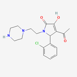 4-ACETYL-5-(2-CHLOROPHENYL)-3-HYDROXY-1-(2-PIPERAZINOETHYL)-1,5-DIHYDRO-2H-PYRROL-2-ONE