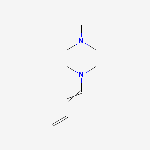 molecular formula C9H16N2 B594345 1-(Buta-1,3-dien-1-yl)-4-methylpiperazine CAS No. 135712-26-4