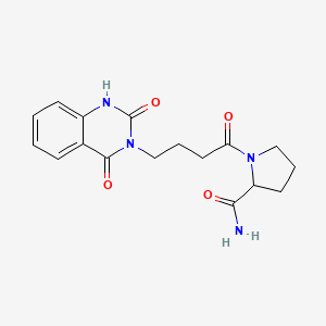 1-[4-(2,4-dioxo-1,4-dihydro-3(2H)-quinazolinyl)butanoyl]prolinamide