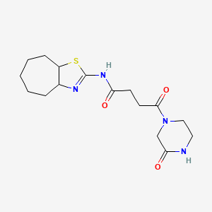 N-(4,5,6,7,8,8a-hexahydro-3aH-cyclohepta[d][1,3]thiazol-2-yl)-4-oxo-4-(3-oxo-1-piperazinyl)butanamide