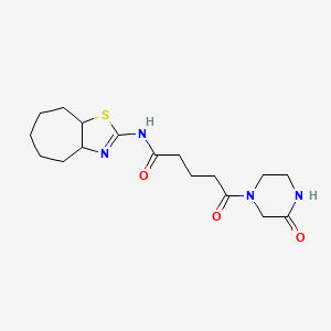 N-(4,5,6,7,8,8a-hexahydro-3aH-cyclohepta[d][1,3]thiazol-2-yl)-5-oxo-5-(3-oxo-1-piperazinyl)pentanamide