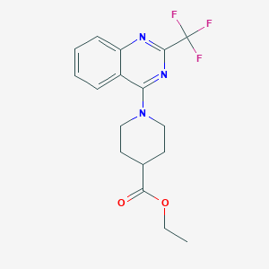 ethyl 1-[2-(trifluoromethyl)-4-quinazolinyl]-4-piperidinecarboxylate