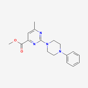 Methyl 6-methyl-2-(4-phenylpiperazin-1-yl)pyrimidine-4-carboxylate