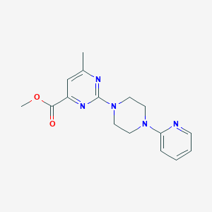 Methyl 6-methyl-2-(4-(pyridin-2-yl)piperazin-1-yl)pyrimidine-4-carboxylate