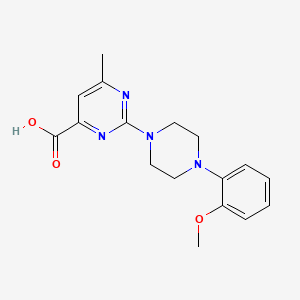 2-(4-(2-Methoxyphenyl)piperazin-1-yl)-6-methylpyrimidine-4-carboxylic acid