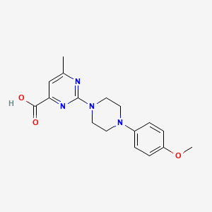 2-(4-(4-Methoxyphenyl)piperazin-1-yl)-6-methylpyrimidine-4-carboxylic acid