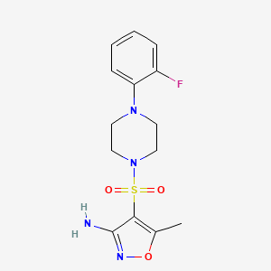 4-{[4-(2-fluorophenyl)-1-piperazinyl]sulfonyl}-5-methyl-3-isoxazolamine