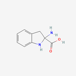 molecular formula C9H10N2O2 B594366 2-Aminoindoline-2-carboxylic acid CAS No. 138402-22-9