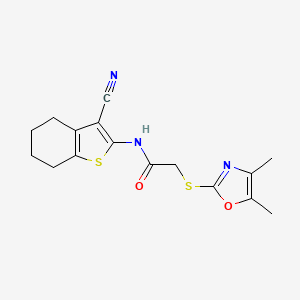 N-(3-cyano-4,5,6,7-tetrahydro-1-benzothien-2-yl)-2-[(4,5-dimethyl-1,3-oxazol-2-yl)thio]acetamide