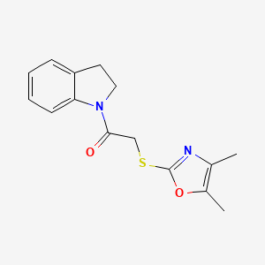 1-(2,3-Dihydroindol-1-yl)-2-[(4,5-dimethyl-1,3-oxazol-2-yl)sulfanyl]ethanone