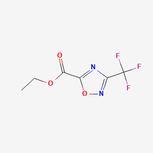molecular formula C6H5F3N2O3 B594369 3-(三氟甲基)-1,2,4-恶二唑-5-羧酸乙酯 CAS No. 1245643-72-4