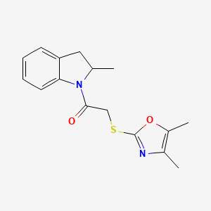 2-[(4,5-Dimethyl-1,3-oxazol-2-yl)sulfanyl]-1-(2-methyl-2,3-dihydroindol-1-yl)ethanone