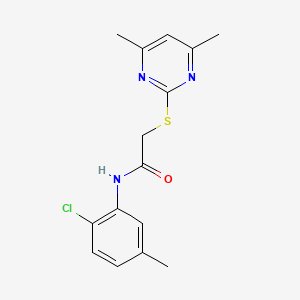 N-(2-chloro-5-methylphenyl)-2-[(4,6-dimethylpyrimidin-2-yl)sulfanyl]acetamide