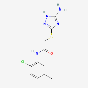 2-[(5-amino-4H-1,2,4-triazol-3-yl)sulfanyl]-N-(2-chloro-5-methylphenyl)acetamide