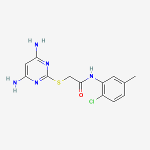 N-(2-chloro-5-methylphenyl)-2-[(4,6-diaminopyrimidin-2-yl)sulfanyl]acetamide