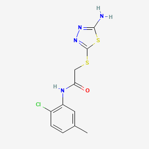 2-[(5-amino-1,3,4-thiadiazol-2-yl)thio]-N-(2-chloro-5-methylphenyl)acetamide