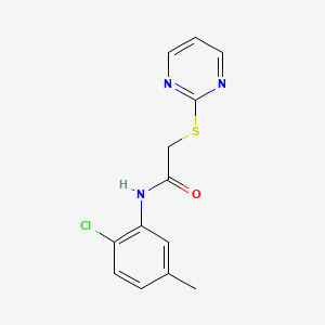 N-(2-chloro-5-methylphenyl)-2-(pyrimidin-2-ylsulfanyl)acetamide