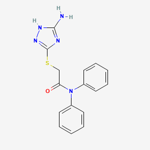 2-[(5-amino-4H-1,2,4-triazol-3-yl)sulfanyl]-N,N-diphenylacetamide