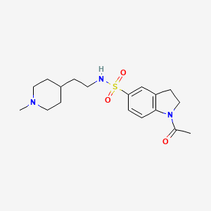 1-acetyl-N-[2-(1-methyl-4-piperidinyl)ethyl]-5-indolinesulfonamide