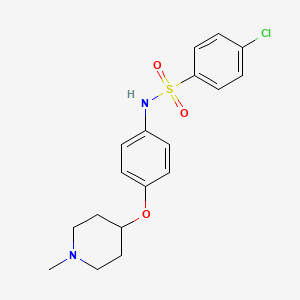 4-chloro-N-{4-[(1-methyl-4-piperidinyl)oxy]phenyl}benzenesulfonamide