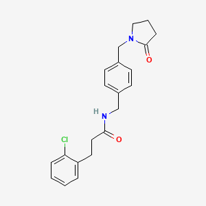 3-(2-chlorophenyl)-N-{4-[(2-oxo-1-pyrrolidinyl)methyl]benzyl}propanamide