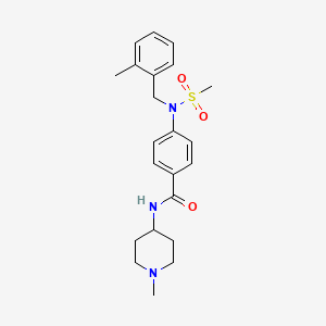 4-[(2-methylbenzyl)(methylsulfonyl)amino]-N-(1-methyl-4-piperidinyl)benzamide