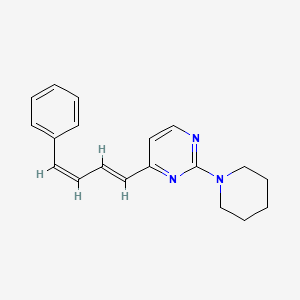 4-[(1E,3Z)-4-Phenylbuta-1,3-dien-1-YL]-2-(piperidin-1-YL)pyrimidine