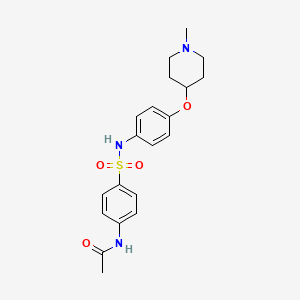 N-{4-[({4-[(1-methyl-4-piperidinyl)oxy]phenyl}amino)sulfonyl]phenyl}acetamide