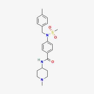 4-[(4-methylbenzyl)(methylsulfonyl)amino]-N-(1-methyl-4-piperidinyl)benzamide