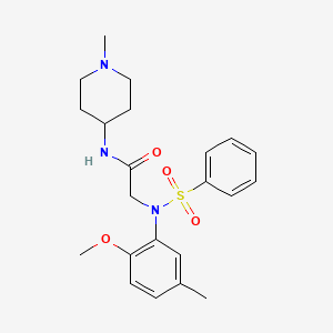 N~2~-(2-methoxy-5-methylphenyl)-N~1~-(1-methyl-4-piperidinyl)-N~2~-(phenylsulfonyl)glycinamide