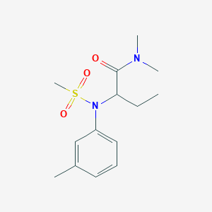 N,N-dimethyl-2-[(3-methylphenyl)(methylsulfonyl)amino]butanamide