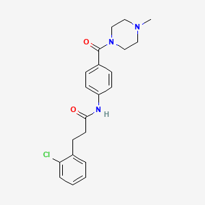 3-(2-chlorophenyl)-N-{4-[(4-methyl-1-piperazinyl)carbonyl]phenyl}propanamide