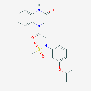 N-(3-isopropoxyphenyl)-N-[2-oxo-2-(3-oxo-3,4-dihydro-1(2H)-quinoxalinyl)ethyl]methanesulfonamide