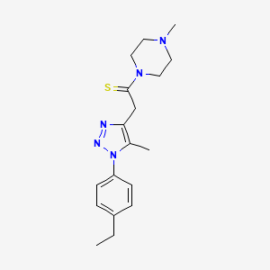 2-[1-(4-Ethylphenyl)-5-methyltriazol-4-yl]-1-(4-methylpiperazin-1-yl)ethanethione