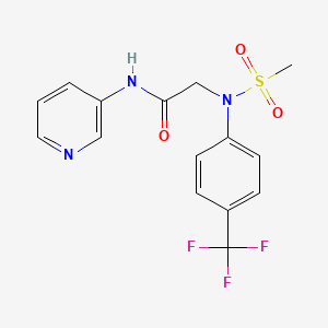 N~2~-(methylsulfonyl)-N~1~-3-pyridinyl-N~2~-[4-(trifluoromethyl)phenyl]glycinamide