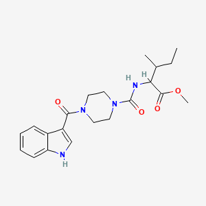 methyl N-{[4-(1H-indol-3-ylcarbonyl)-1-piperazinyl]carbonyl}isoleucinate