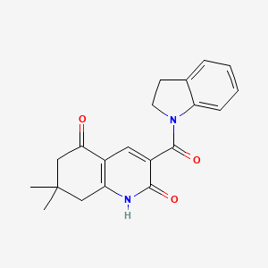 3-(2,3-dihydroindole-1-carbonyl)-7,7-dimethyl-6,8-dihydro-1H-quinoline-2,5-dione