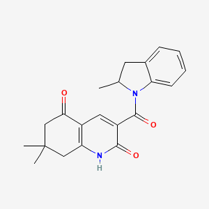 7,7-dimethyl-3-[(2-methyl-2,3-dihydro-1H-indol-1-yl)carbonyl]-7,8-dihydro-2,5(1H,6H)-quinolinedione