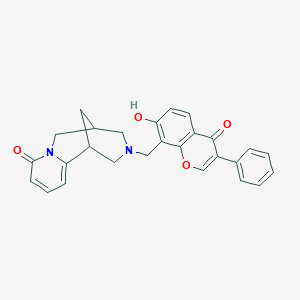 3-[(7-hydroxy-4-oxo-3-phenyl-4H-chromen-8-yl)methyl]-1,2,3,4,5,6-hexahydro-8H-1,5-methanopyrido[1,2-a][1,5]diazocin-8-one