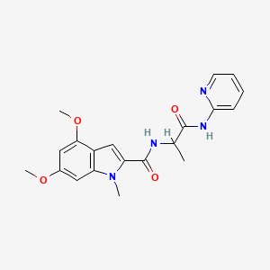 4,6-dimethoxy-1-methyl-N-[1-methyl-2-oxo-2-(2-pyridinylamino)ethyl]-1H-indole-2-carboxamide