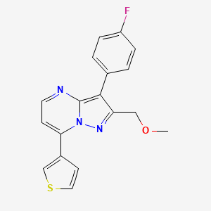 3-(4-Fluorophenyl)-2-(methoxymethyl)-7-(thiophen-3-yl)pyrazolo[1,5-a]pyrimidine