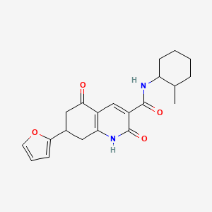 7-(2-furyl)-N-(2-methylcyclohexyl)-2,5-dioxo-1,2,5,6,7,8-hexahydro-3-quinolinecarboxamide