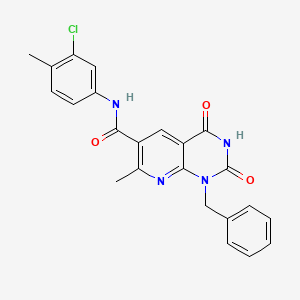 1-BENZYL-N-(3-CHLORO-4-METHYLPHENYL)-7-METHYL-2,4-DIOXO-1H,2H,3H,4H-PYRIDO[2,3-D]PYRIMIDINE-6-CARBOXAMIDE