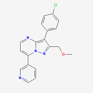 3-(4-chlorophenyl)-2-(methoxymethyl)-7-(3-pyridinyl)pyrazolo[1,5-a]pyrimidine