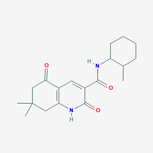 7,7-dimethyl-N-(2-methylcyclohexyl)-2,5-dioxo-6,8-dihydro-1H-quinoline-3-carboxamide