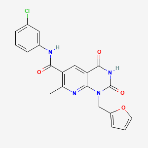 N-(3-CHLOROPHENYL)-1-[(FURAN-2-YL)METHYL]-7-METHYL-2,4-DIOXO-1H,2H,3H,4H-PYRIDO[2,3-D]PYRIMIDINE-6-CARBOXAMIDE