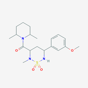 3-[(2,6-dimethyl-1-piperidinyl)carbonyl]-5-(3-methoxyphenyl)-2-methyl-1,2,6-thiadiazinane 1,1-dioxide